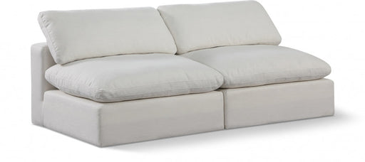 Comfy Linen Textured Fabric Sofa Cream - 187Cream-S78 - Vega Furniture