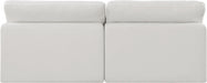 Comfy Linen Textured Fabric Sofa Cream - 187Cream-S78 - Vega Furniture