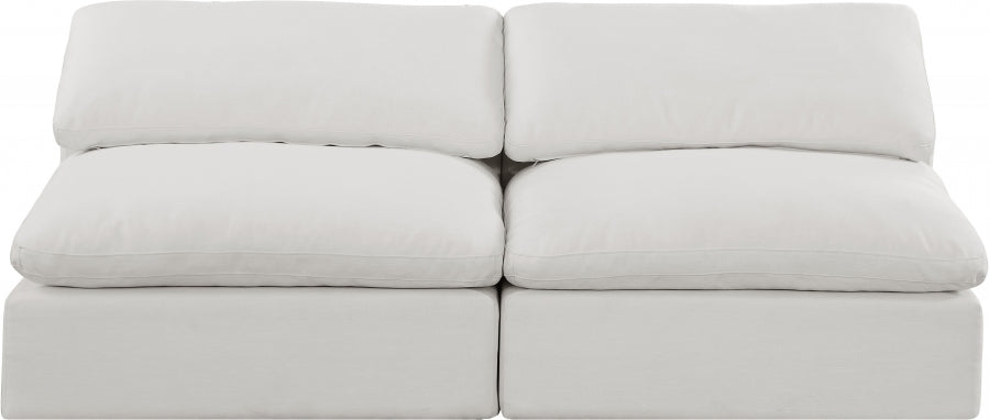 Comfy Linen Textured Fabric Sofa Cream - 187Cream-S78 - Vega Furniture