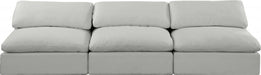 Comfy Linen Textured Fabric Sofa Grey - 187Grey-S117 - Vega Furniture