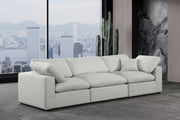Comfy Linen Textured Fabric Sofa Grey - 187Grey-S119 - Vega Furniture