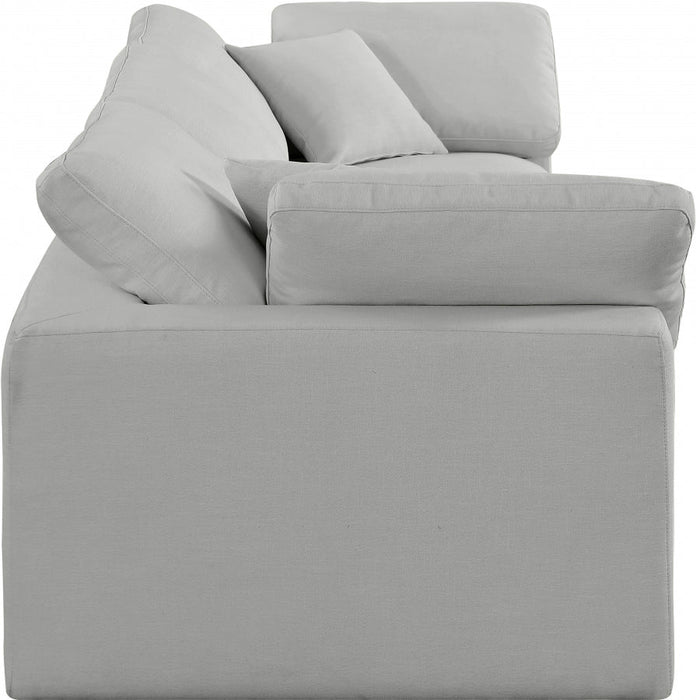 Comfy Linen Textured Fabric Sofa Grey - 187Grey-S119 - Vega Furniture