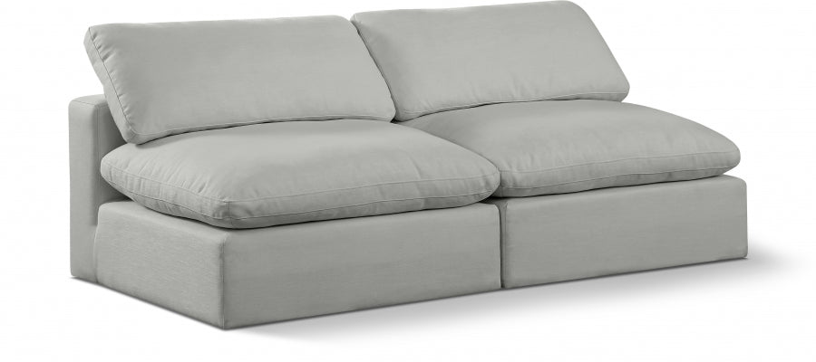 Comfy Linen Textured Fabric Sofa Grey - 187Grey-S78 - Vega Furniture