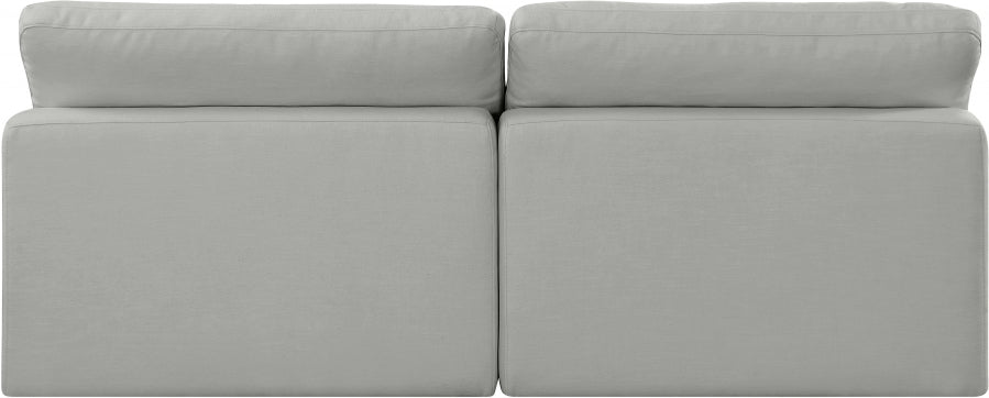 Comfy Linen Textured Fabric Sofa Grey - 187Grey-S78 - Vega Furniture