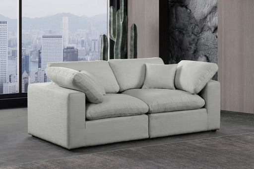 Comfy Linen Textured Fabric Sofa Grey - 187Grey-S80 - Vega Furniture