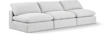 Comfy Linen Textured Fabric Sofa White - 187White-S117 - Vega Furniture