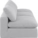 Comfy Linen Textured Fabric Sofa White - 187White-S117 - Vega Furniture