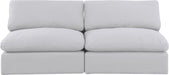 Comfy Linen Textured Fabric Sofa White - 187White-S78 - Vega Furniture