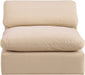 Comfy Velvet Armless Chair Beige - 189Beige-Armless - Vega Furniture