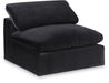 Comfy Velvet Armless Chair Black - 189Black-Armless - Vega Furniture