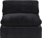 Comfy Velvet Armless Chair Black - 189Black-Armless - Vega Furniture