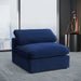 Comfy Velvet Armless Chair Blue - 189Navy-Armless - Vega Furniture