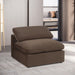 Comfy Velvet Armless Chair Brown - 189Brown-Armless - Vega Furniture