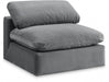 Comfy Velvet Armless Chair Grey - 189Grey-Armless - Vega Furniture