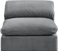 Comfy Velvet Armless Chair Grey - 189Grey-Armless - Vega Furniture