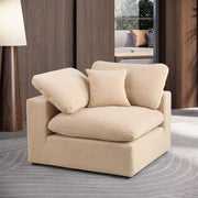 Comfy Velvet Corner Chair Beige - 189Beige-Corner - Vega Furniture