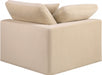 Comfy Velvet Corner Chair Beige - 189Beige-Corner - Vega Furniture