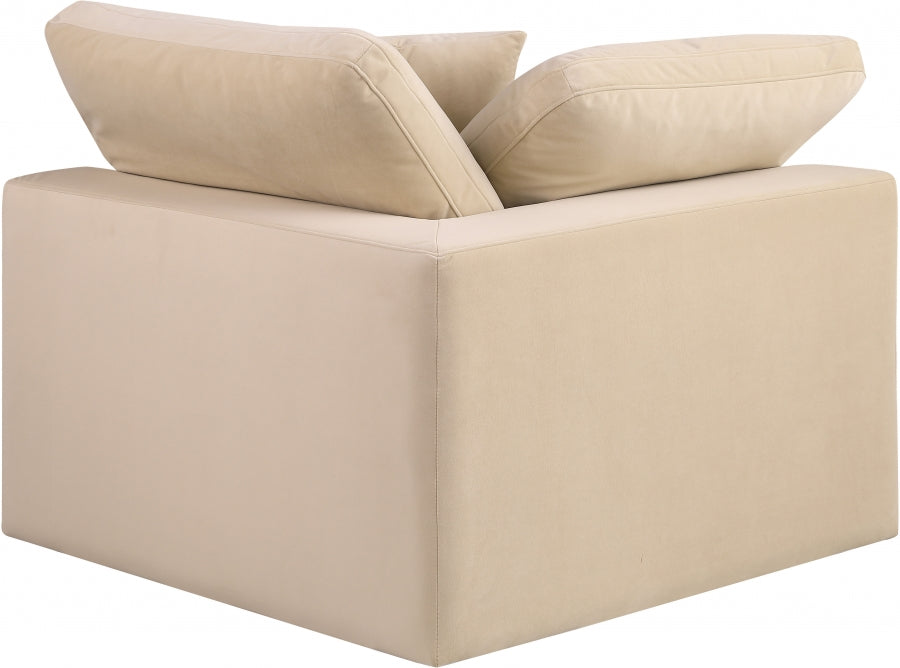 Comfy Velvet Corner Chair Beige - 189Beige-Corner - Vega Furniture