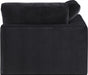 Comfy Velvet Corner Chair Black - 189Black-Corner - Vega Furniture