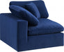 Comfy Velvet Corner Chair Blue - 189Navy-Corner - Vega Furniture