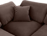 Comfy Velvet Corner Chair Brown - 189Brown-Corner - Vega Furniture