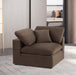 Comfy Velvet Corner Chair Brown - 189Brown-Corner - Vega Furniture