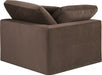 Comfy Velvet Corner Chair Brown - 189Brown-Corner - Vega Furniture