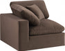 Comfy Velvet Corner Chair Brown - 189Brown-Corner - Vega Furniture