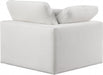 Comfy Velvet Corner Chair Cream - 189Cream-Corner - Vega Furniture
