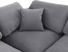Comfy Velvet Corner Chair Grey - 189Grey-Corner - Vega Furniture