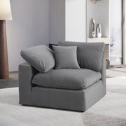 Comfy Velvet Corner Chair Grey - 189Grey-Corner - Vega Furniture