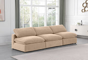 Comfy Velvet Sofa Beige - 189Beige-S117 - Vega Furniture