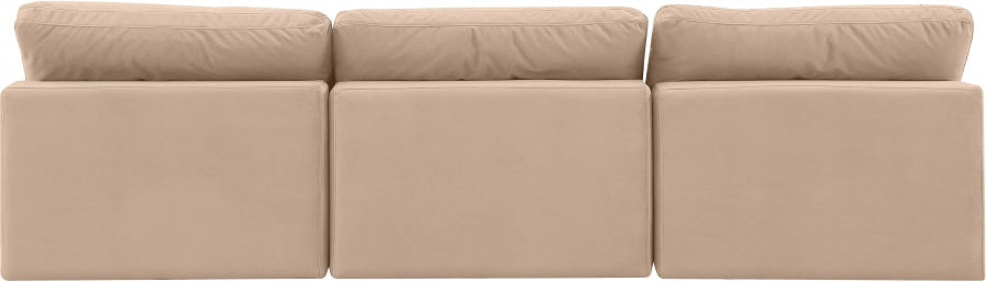 Comfy Velvet Sofa Beige - 189Beige-S117 - Vega Furniture