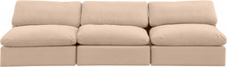 Comfy Velvet Sofa Beige - 189Beige-S117 - Vega Furniture