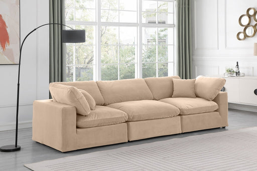 Comfy Velvet Sofa Beige - 189Beige-S119 - Vega Furniture