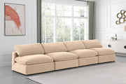 Comfy Velvet Sofa Beige - 189Beige-S156 - Vega Furniture