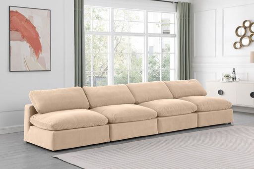 Comfy Velvet Sofa Beige - 189Beige-S156 - Vega Furniture