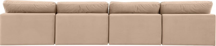 Comfy Velvet Sofa Beige - 189Beige-S156 - Vega Furniture