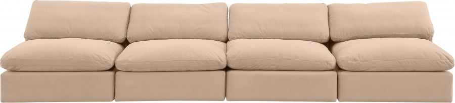 Comfy Velvet Sofa Beige - 189Beige-S156 - Vega Furniture