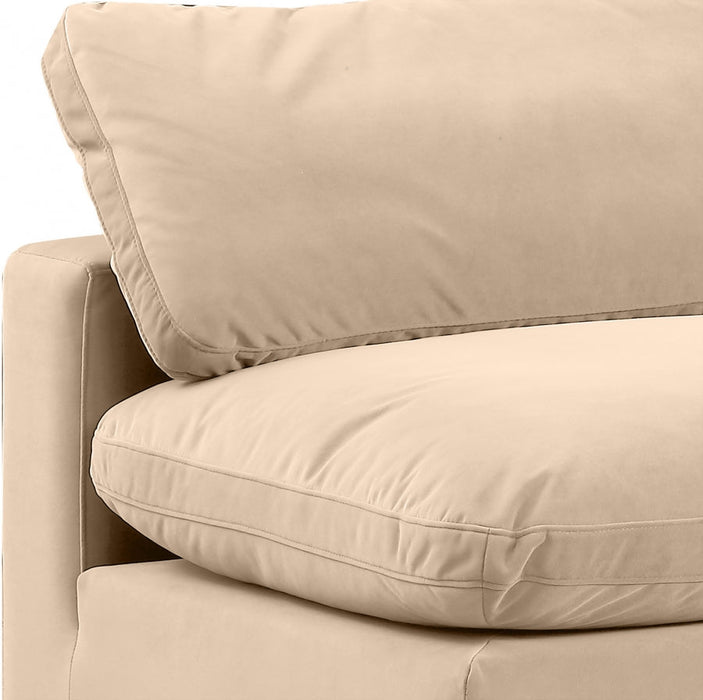 Comfy Velvet Sofa Beige - 189Beige-S156 - Vega Furniture