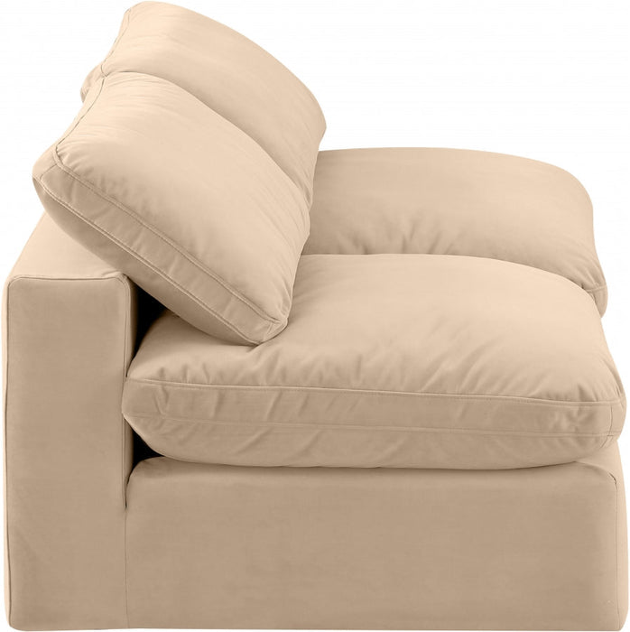 Comfy Velvet Sofa Beige - 189Beige-S78 - Vega Furniture