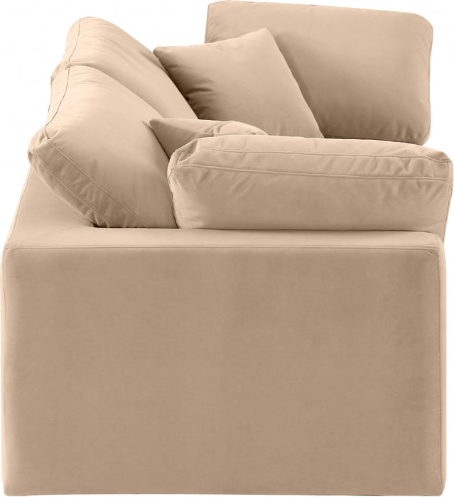 Comfy Velvet Sofa Beige - 189Beige-S80 - Vega Furniture