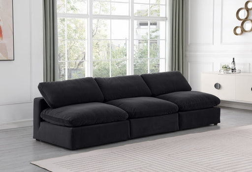 Comfy Velvet Sofa Black - 189Black-S117 - Vega Furniture