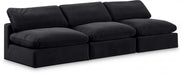 Comfy Velvet Sofa Black - 189Black-S117 - Vega Furniture