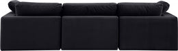 Comfy Velvet Sofa Black - 189Black-S119 - Vega Furniture
