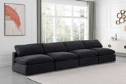 Comfy Velvet Sofa Black - 189Black-S156 - Vega Furniture