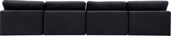 Comfy Velvet Sofa Black - 189Black-S156 - Vega Furniture