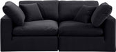 Comfy Velvet Sofa Black - 189Black-S80 - Vega Furniture