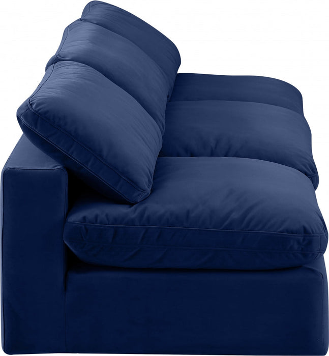 Comfy Velvet Sofa Blue - 189Navy-S117 - Vega Furniture