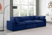 Comfy Velvet Sofa Blue - 189Navy-S119 - Vega Furniture